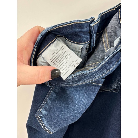 Women's Dark Blue Flare Jeans - Picture 9 of 10